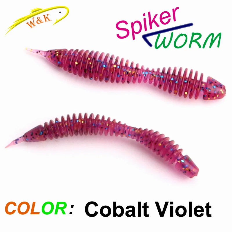 Clearance_Spiker Worm Bait at 5cm 7cm Soft Lures for Perch Bass Fishing Lure TPE TPR Floating Drop Rig Soft Bait UV Glow Worm Ba