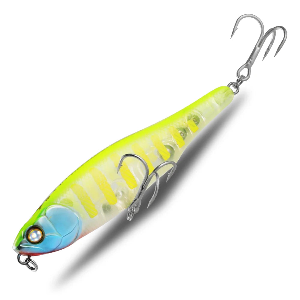 BEARKING 87mm 100mm Topwater Pencil Surface Fishing Lure Walk The Dog Artificial Saltwater Hard Bait Bass Plastic Walker