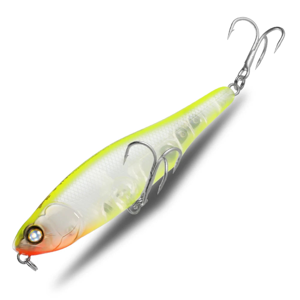 BEARKING 87mm 100mm Topwater Pencil Surface Fishing Lure Walk The Dog Artificial Saltwater Hard Bait Bass Plastic Walker