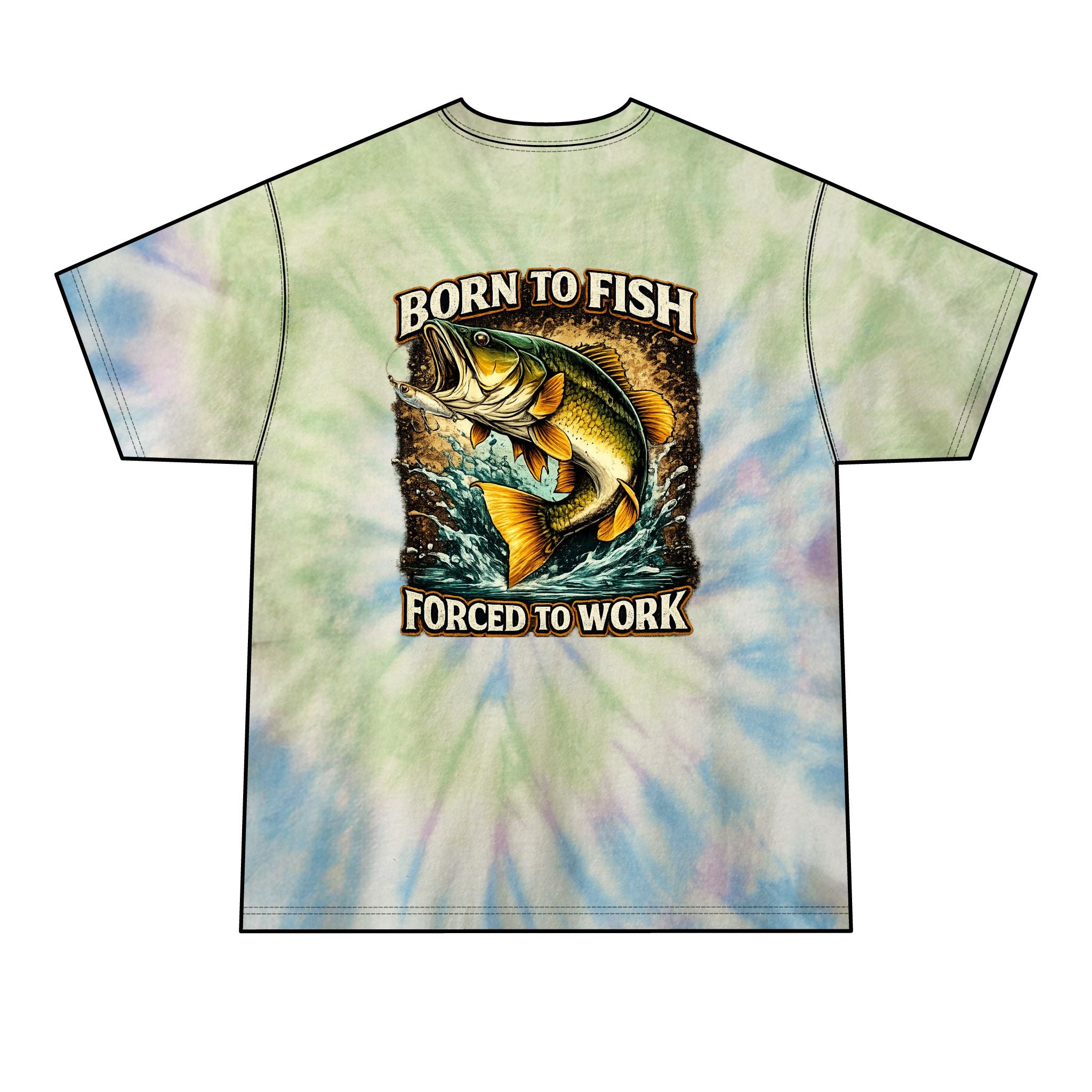 Born to Fish Tie-Dye Tee — Men's Fishing T-Shirt