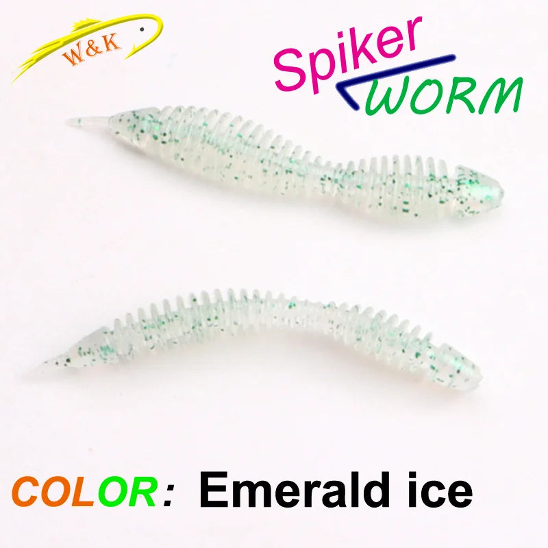 Clearance_Spiker Worm Bait at 5cm 7cm Soft Lures for Perch Bass Fishing Lure TPE TPR Floating Drop Rig Soft Bait UV Glow Worm Ba