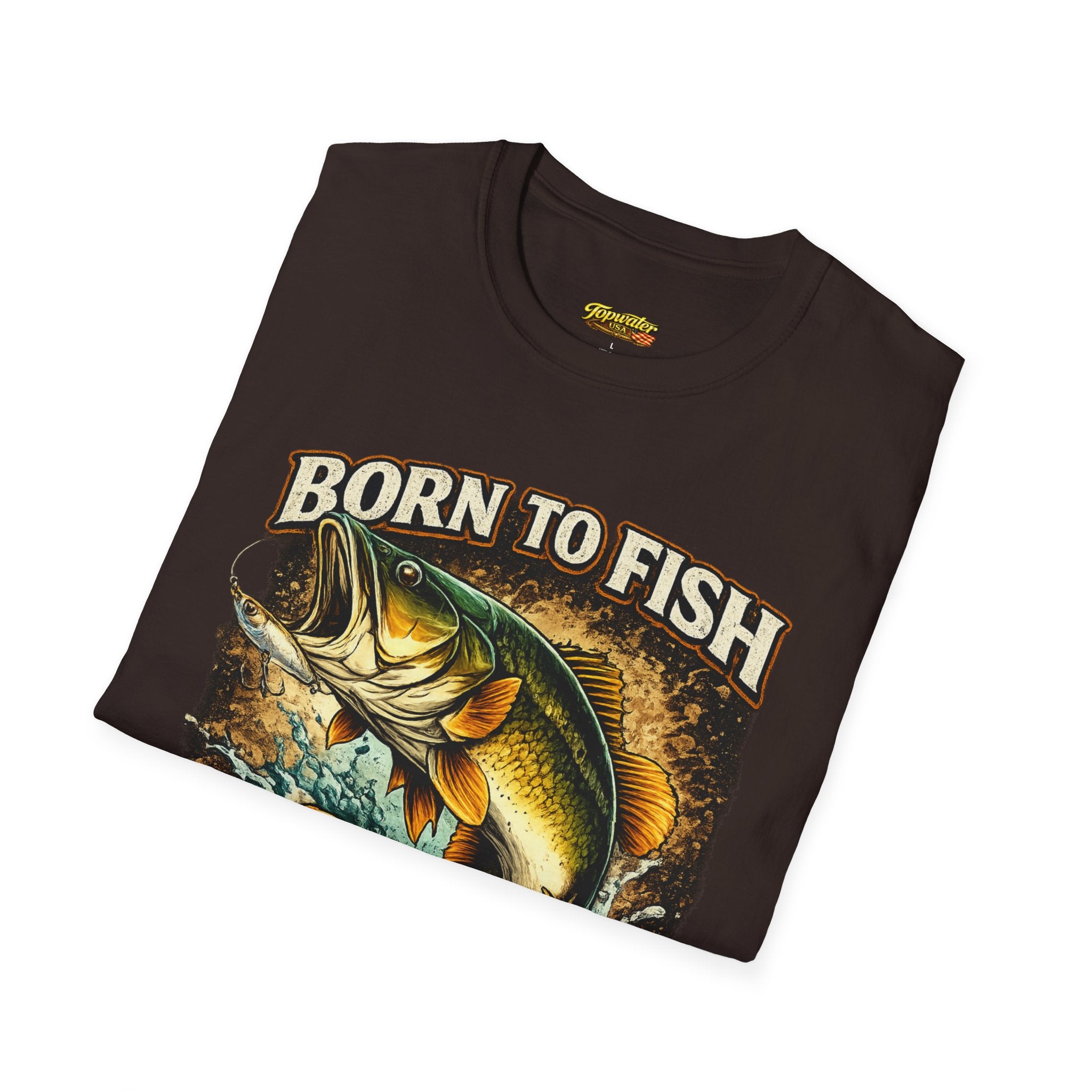 Born to Fish T-Shirt – "Born to Fish, Forced to Work" Fishing Graphic Tee