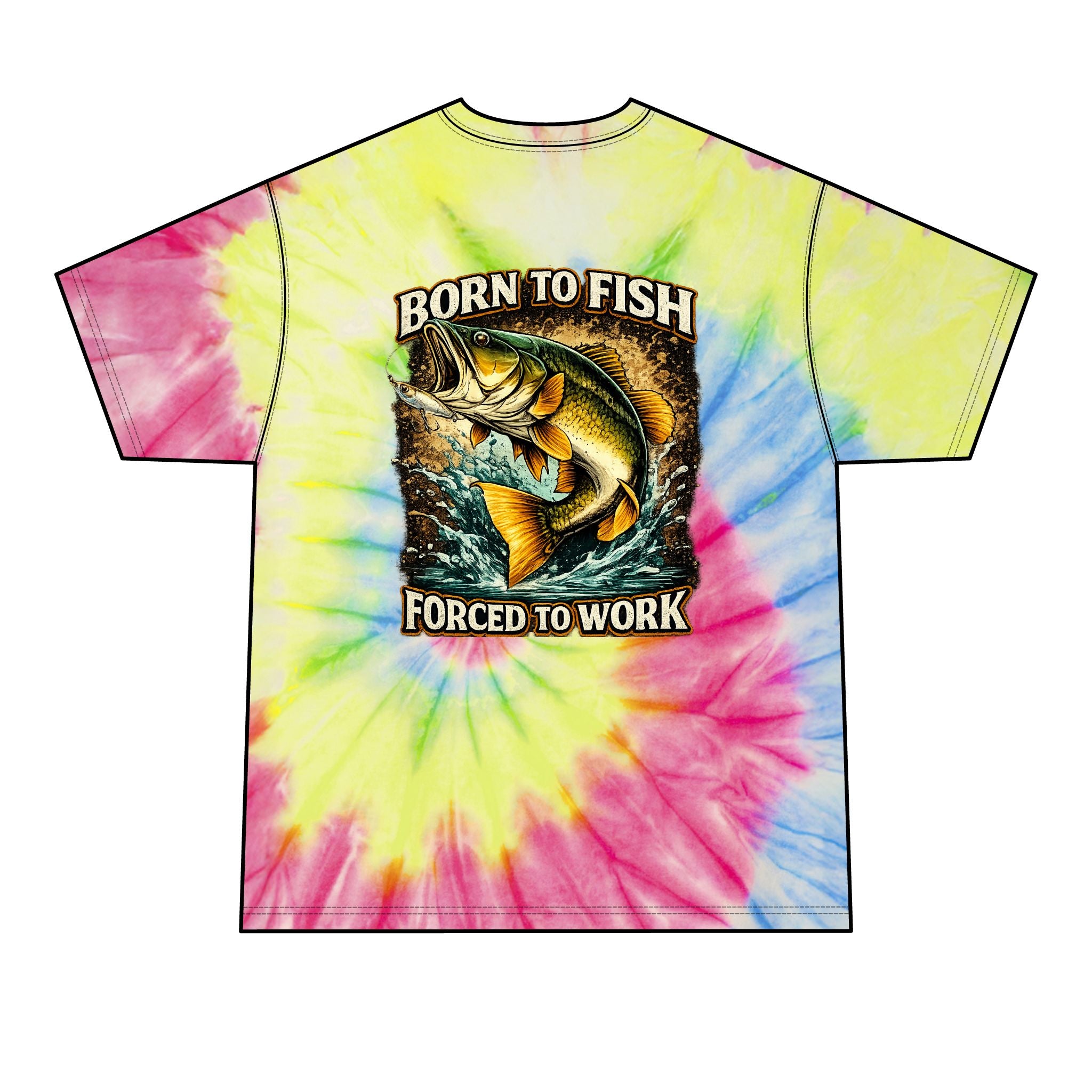 Born to Fish Tie-Dye Tee — Men's Fishing T-Shirt