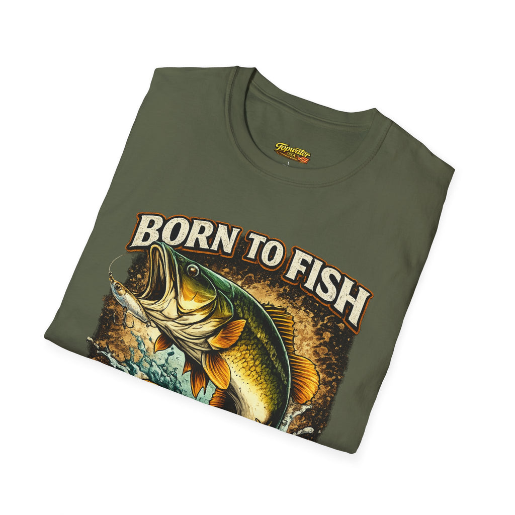 Born to Fish T-Shirt – "Born to Fish, Forced to Work" Fishing Graphic Tee