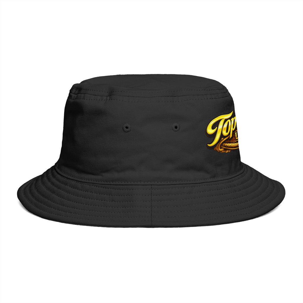 Topwater USA Bucket Hat — Retro Fishing Logo with American Flag