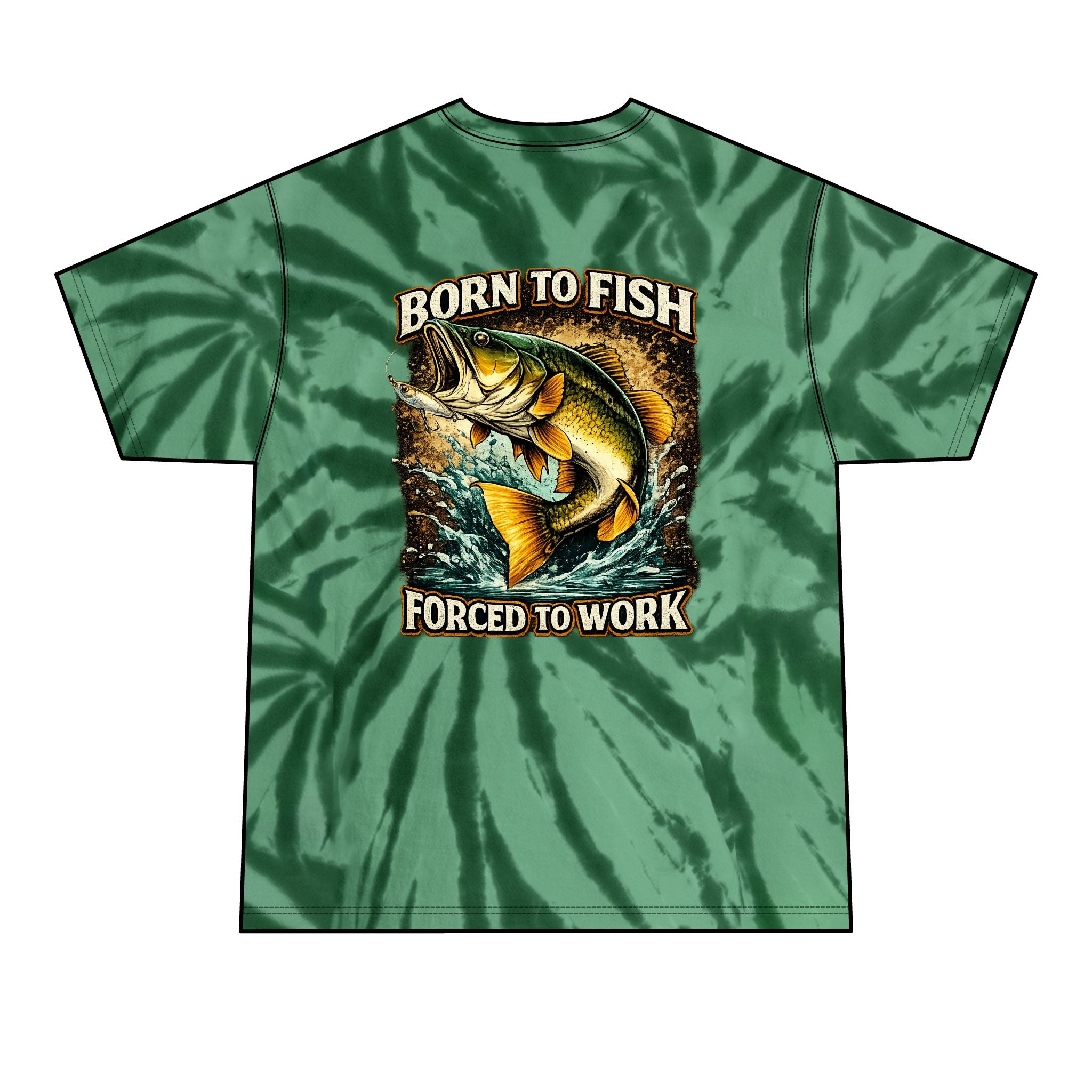 Born to Fish Tie-Dye Tee — Men's Fishing T-Shirt