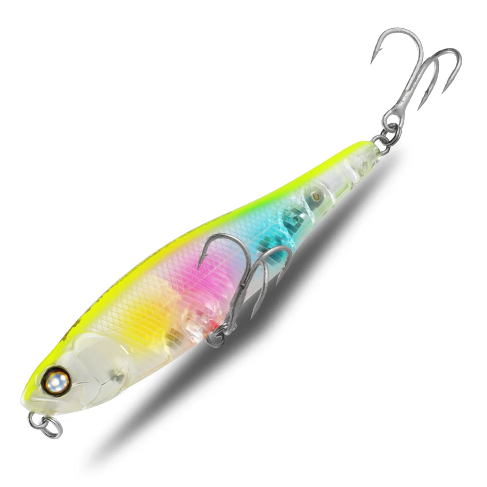 BEARKING 87mm 100mm Topwater Pencil Surface Fishing Lure Walk The Dog Artificial Saltwater Hard Bait Bass Plastic Walker