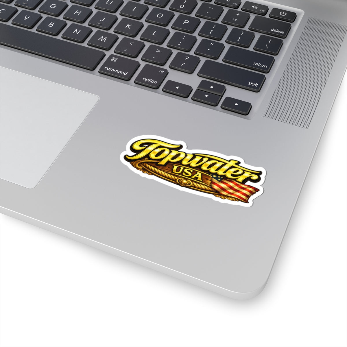 Topwater USA Kiss-Cut Sticker — Patriotic Fishing Logo Decal