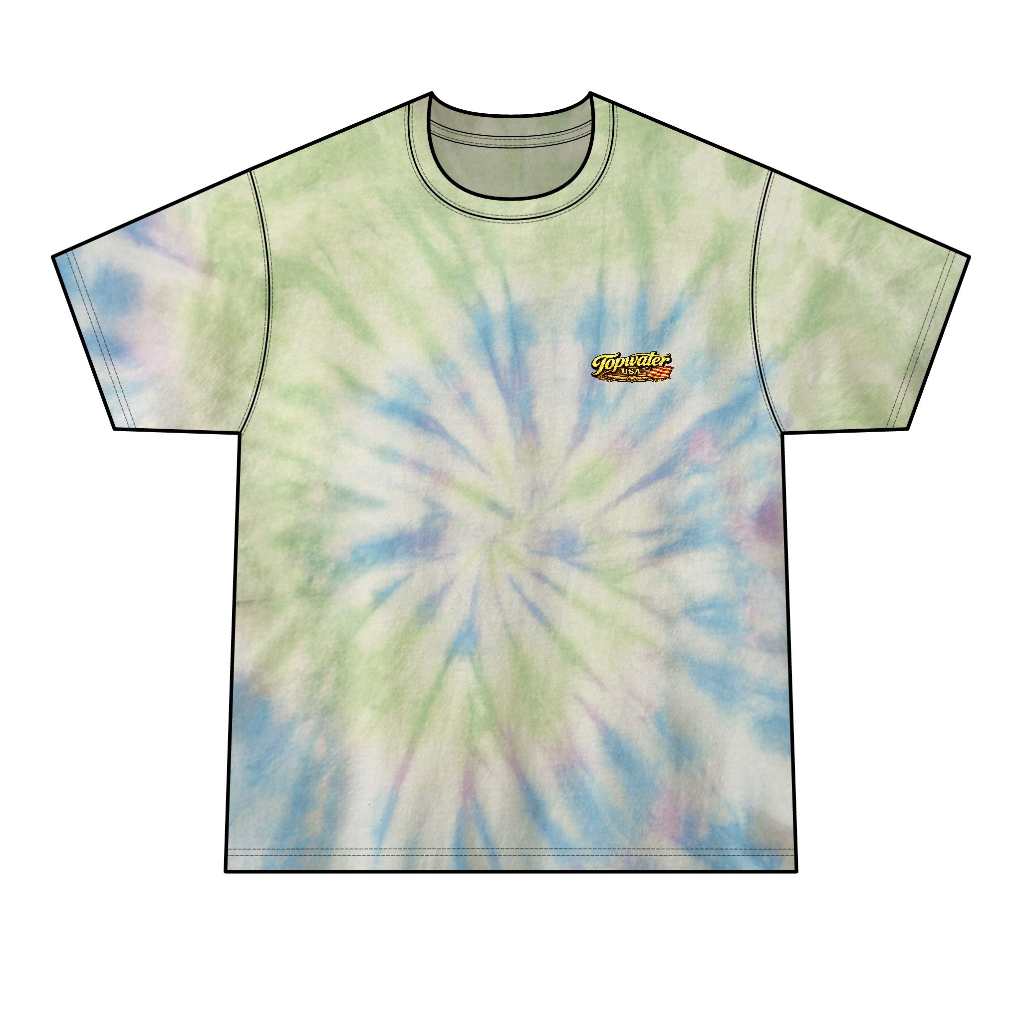 Born to Fish Tie-Dye Tee — Men's Fishing T-Shirt