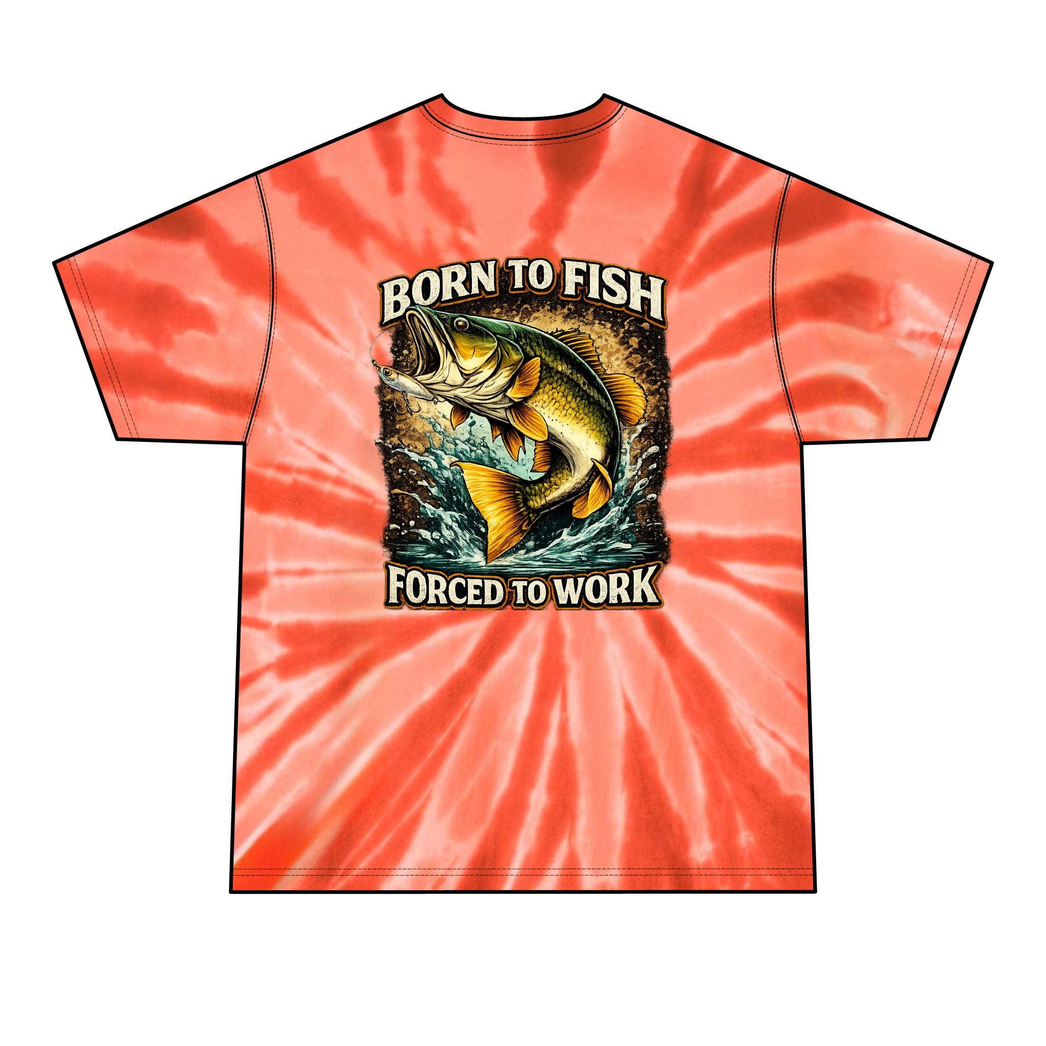 Born to Fish Tie-Dye Tee — Men's Fishing T-Shirt