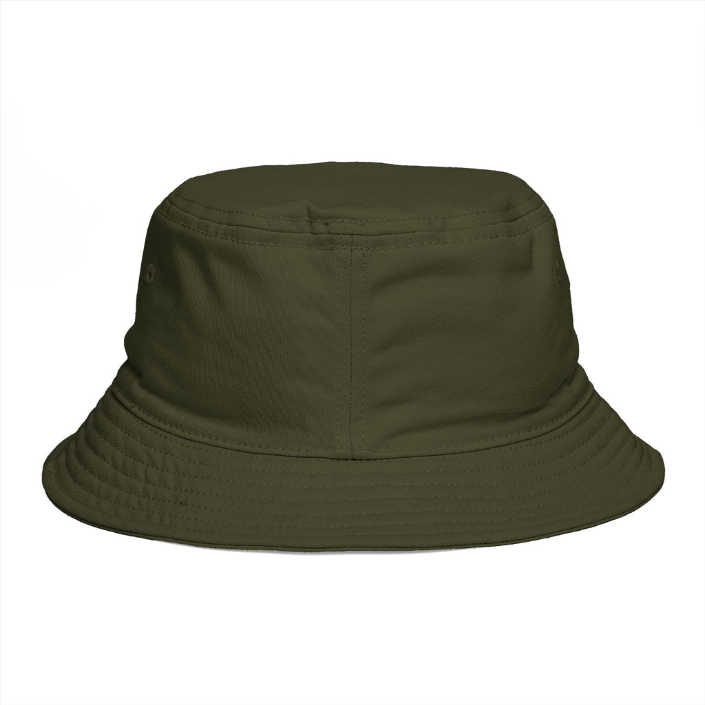 Topwater USA Bucket Hat — Retro Fishing Logo with American Flag