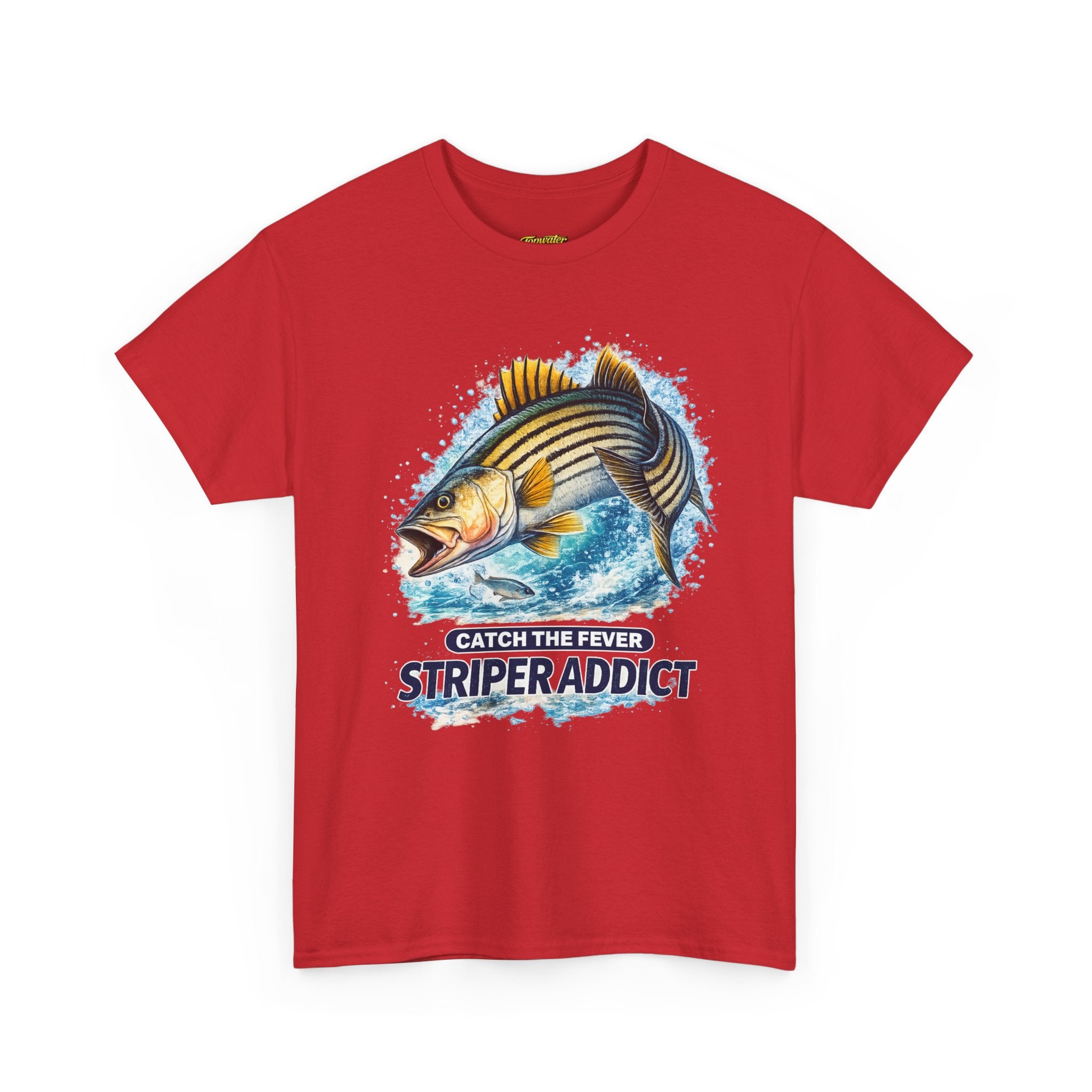 Striper Addict Fishing T‑Shirt — Catch the Fever Striped Bass Tee