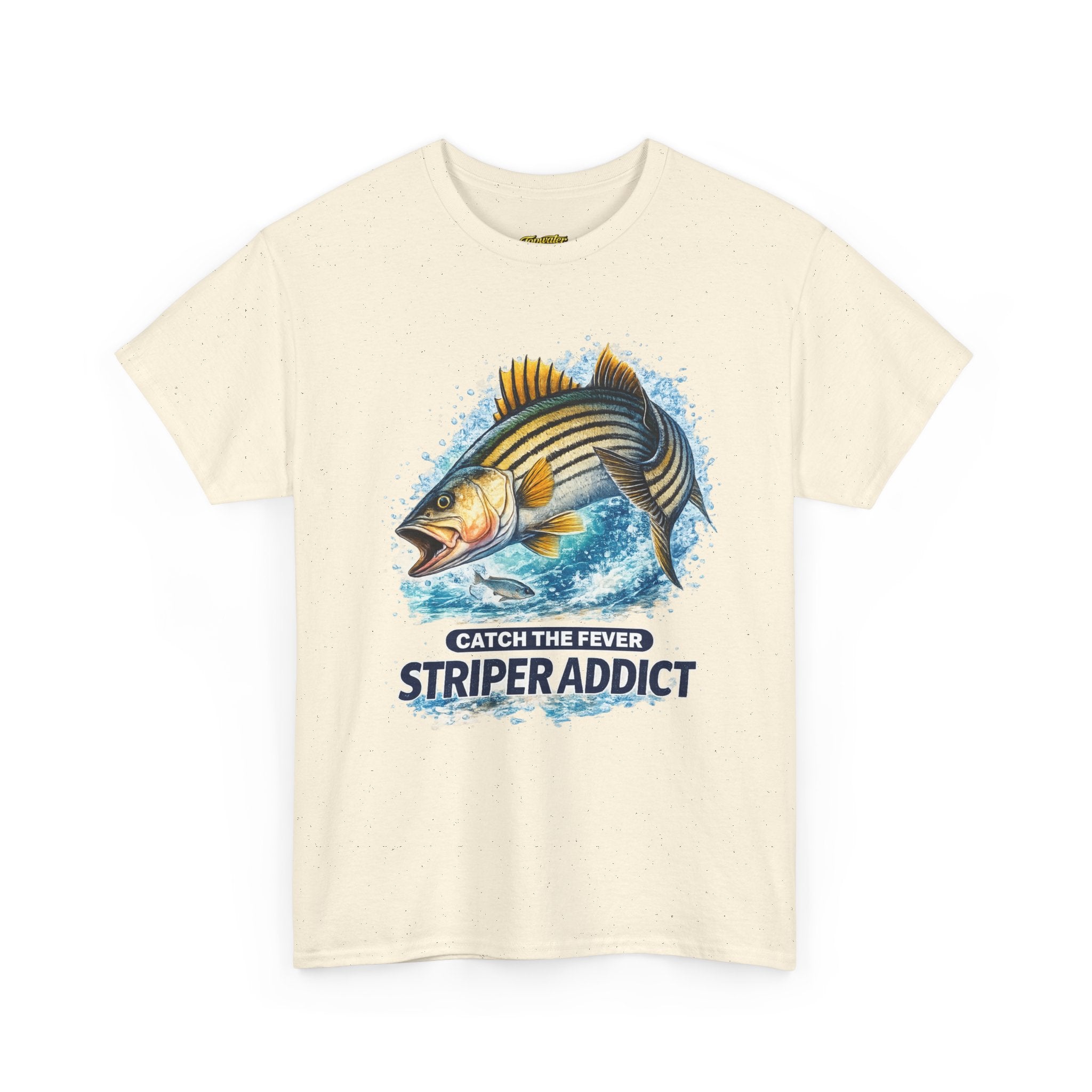 Striper Addict Fishing T‑Shirt — Catch the Fever Striped Bass Tee