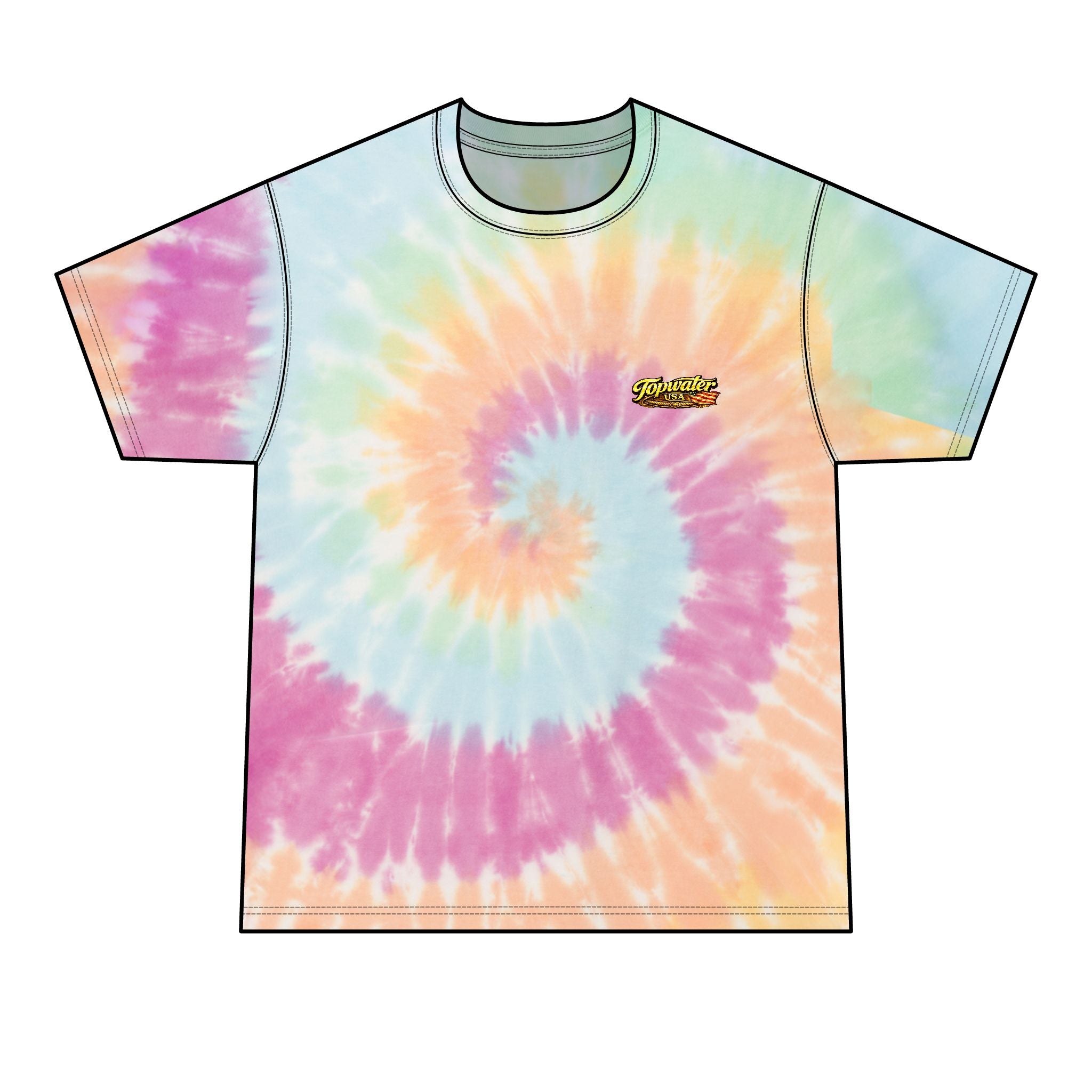 Born to Fish Tie-Dye Tee — Men's Fishing T-Shirt