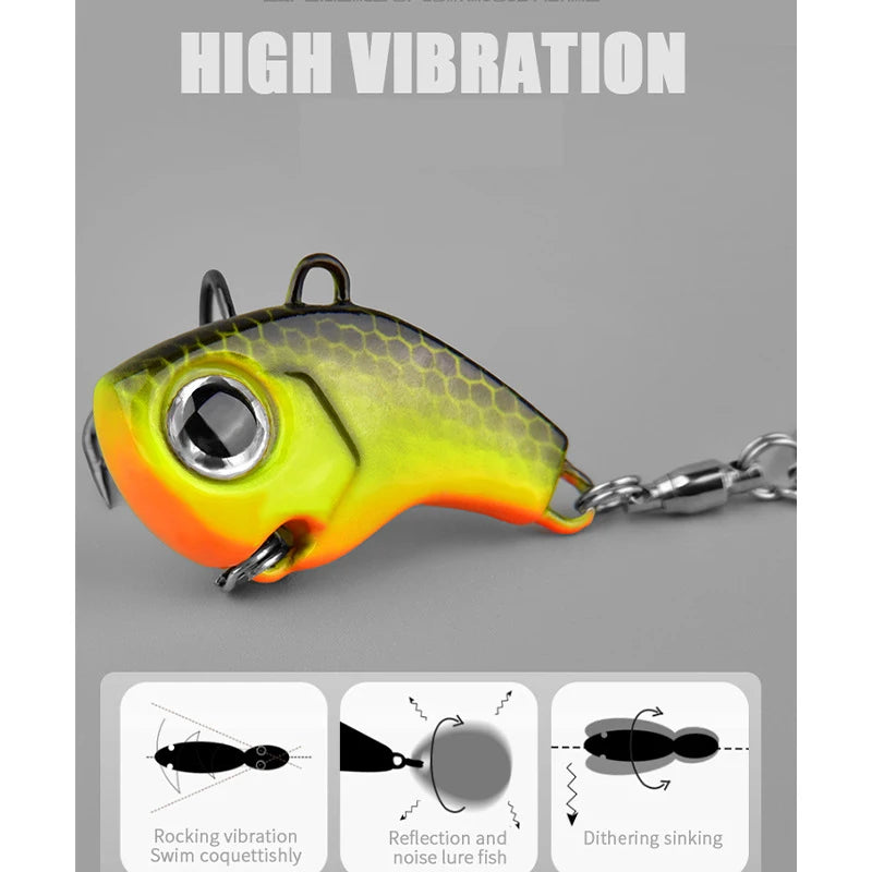5 Pcs Hard Metal Lure Set Rotating VIB Jig Spoon Spinner Artificial Bait For Saltwater Freshwater Bass Pike Trout Fishing