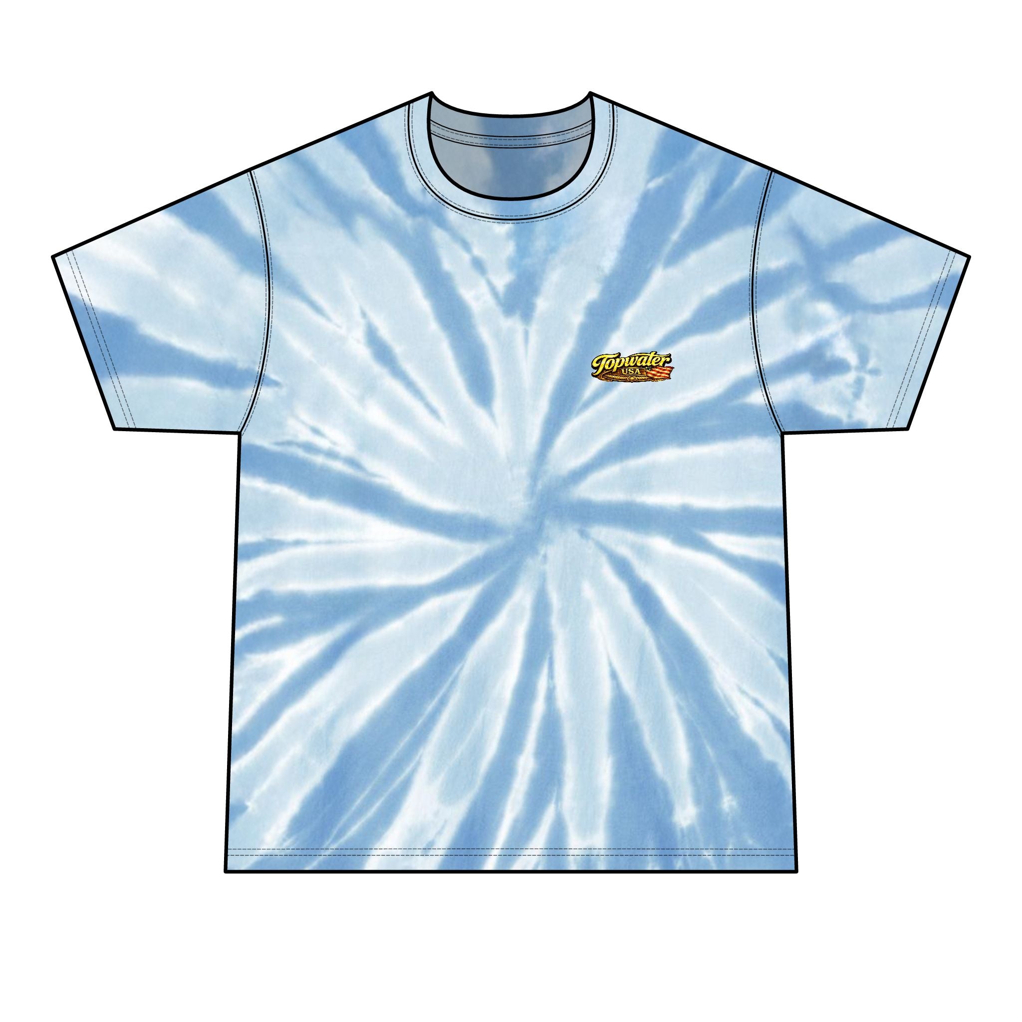 Born to Fish Tie-Dye Tee — Men's Fishing T-Shirt
