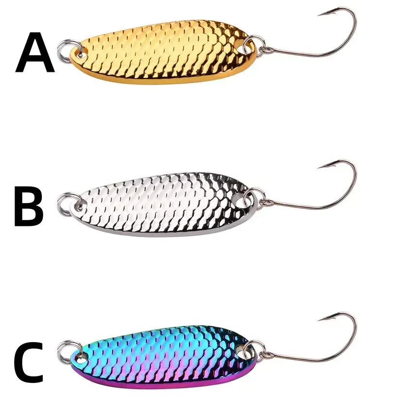 1.5g/2.5g/3.5g/5g Fishing Lures Tackle Metal Spoon Lure Hard Bait Sequins Lure Freshwater Saltwater Wobblers Spinner Spoons