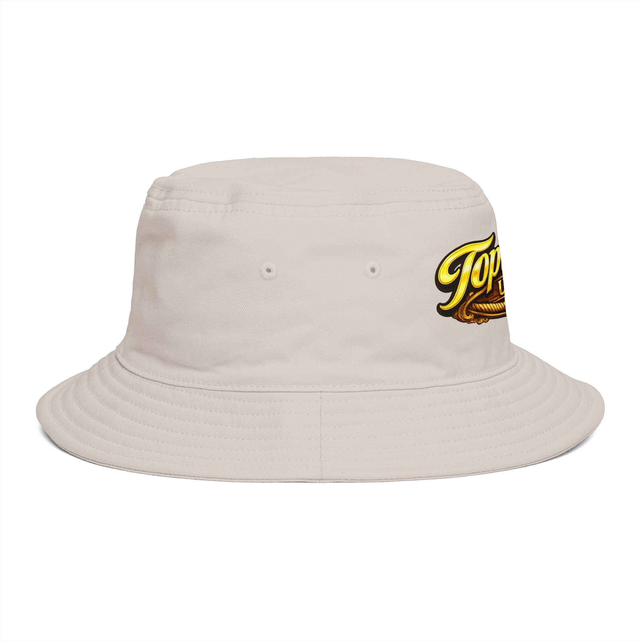 Topwater USA Bucket Hat — Retro Fishing Logo with American Flag