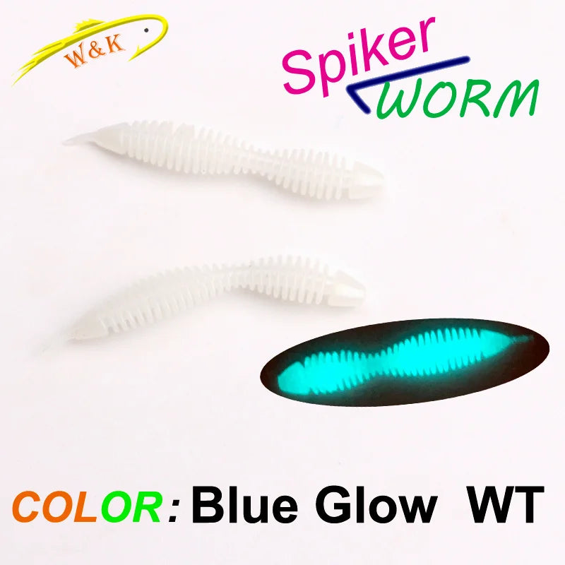 Clearance_Spiker Worm Bait at 5cm 7cm Soft Lures for Perch Bass Fishing Lure TPE TPR Floating Drop Rig Soft Bait UV Glow Worm Ba