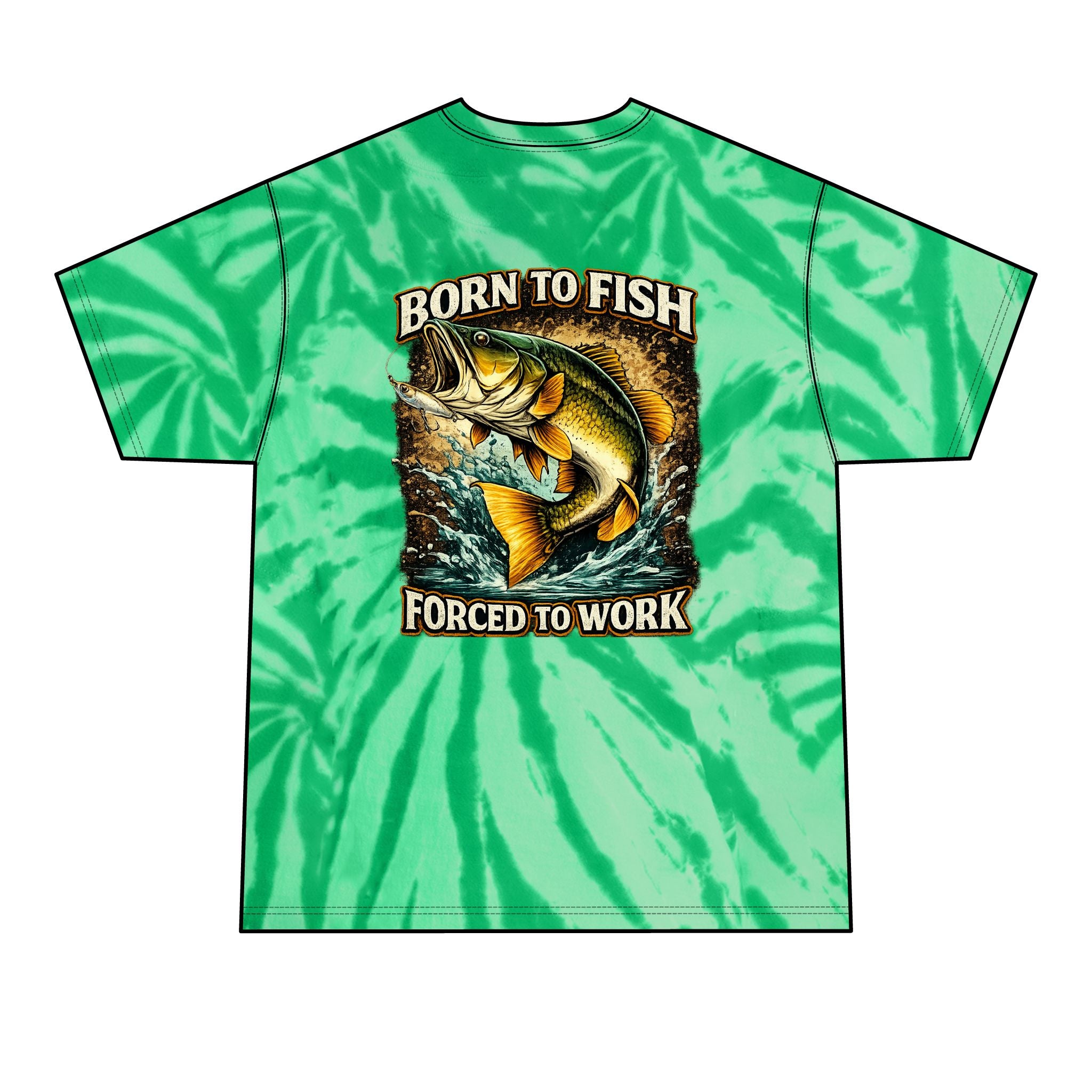 Born to Fish Tie-Dye Tee — Men's Fishing T-Shirt