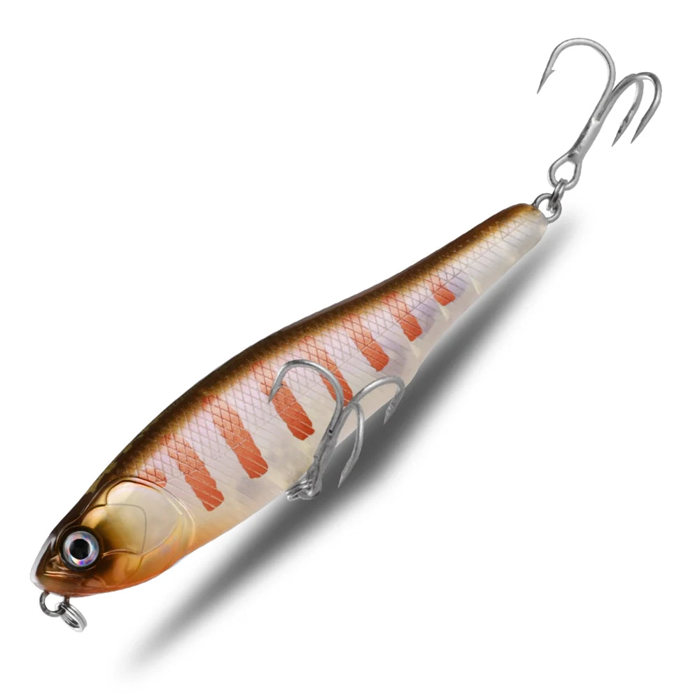 BEARKING 87mm 100mm Topwater Pencil Surface Fishing Lure Walk The Dog Artificial Saltwater Hard Bait Bass Plastic Walker