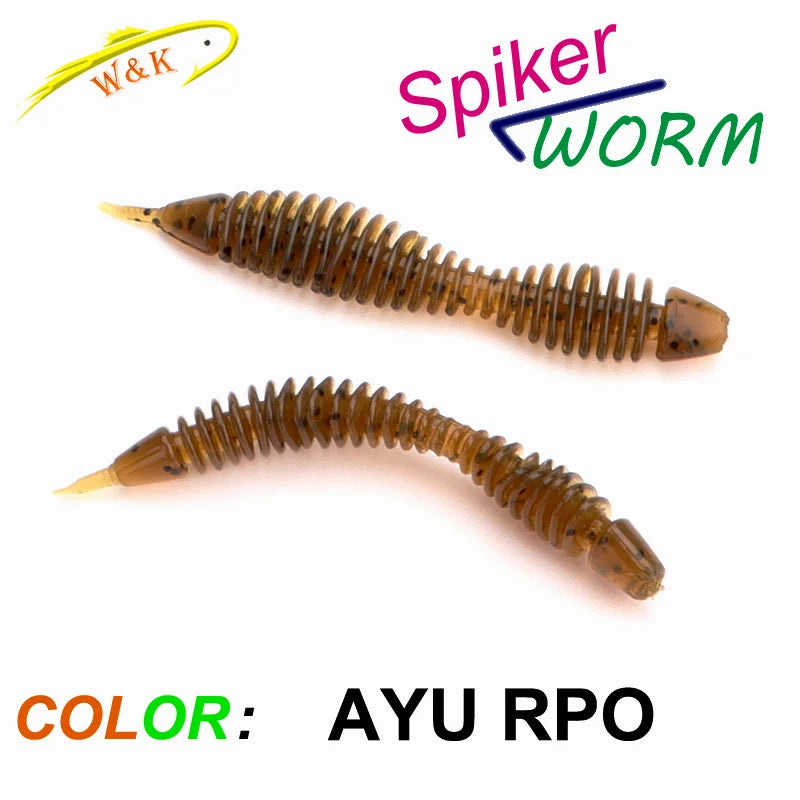 Clearance_Spiker Worm Bait at 5cm 7cm Soft Lures for Perch Bass Fishing Lure TPE TPR Floating Drop Rig Soft Bait UV Glow Worm Ba