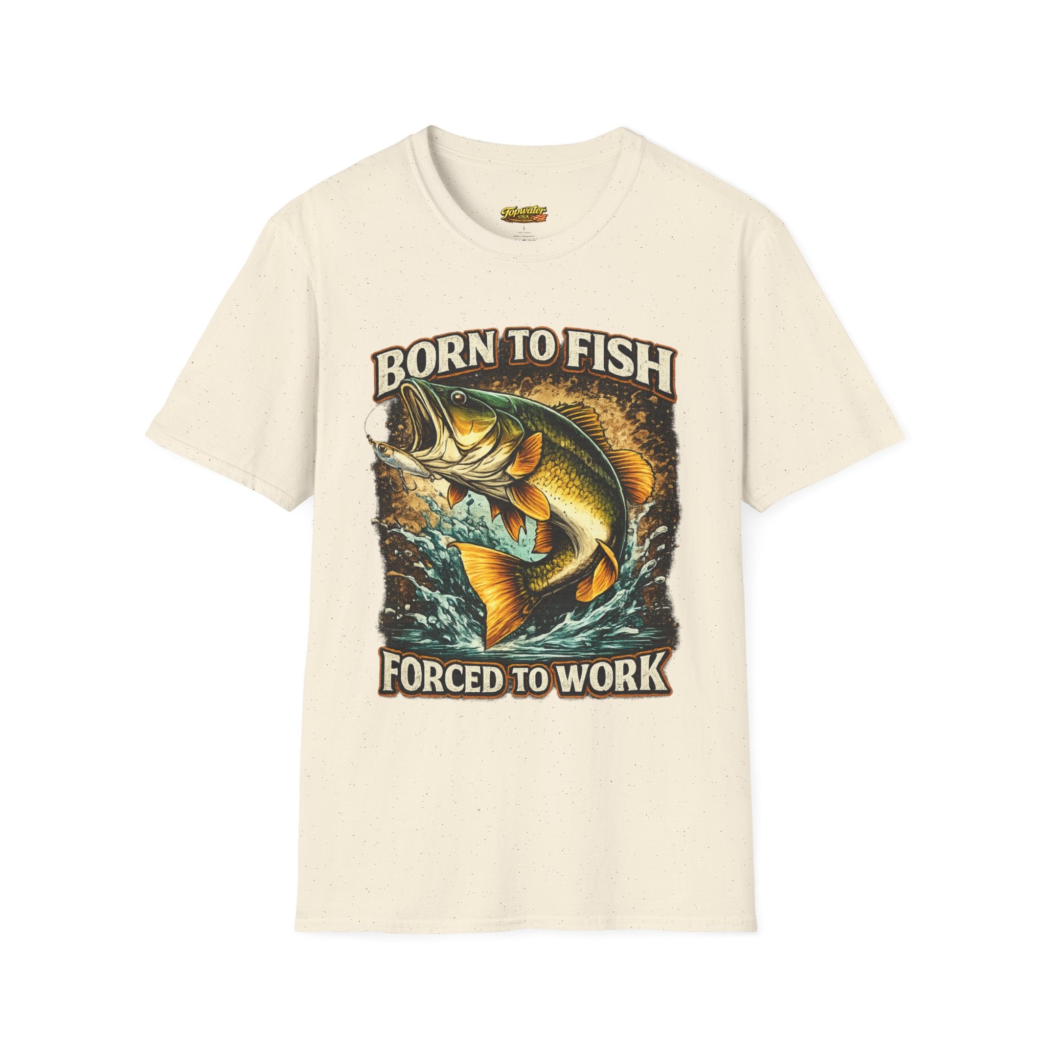 Born to Fish T-Shirt – "Born to Fish, Forced to Work" Fishing Graphic Tee