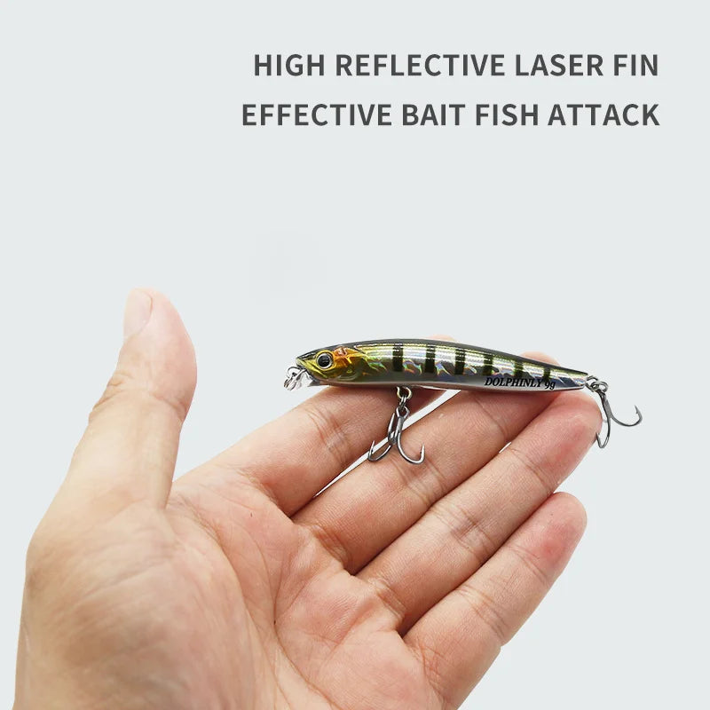 Sinking Pencil Fishing Lure Weight System Silicone Bait Treble Hook Swimbait Wobbler Tackle Jerkbait Artificial Baits