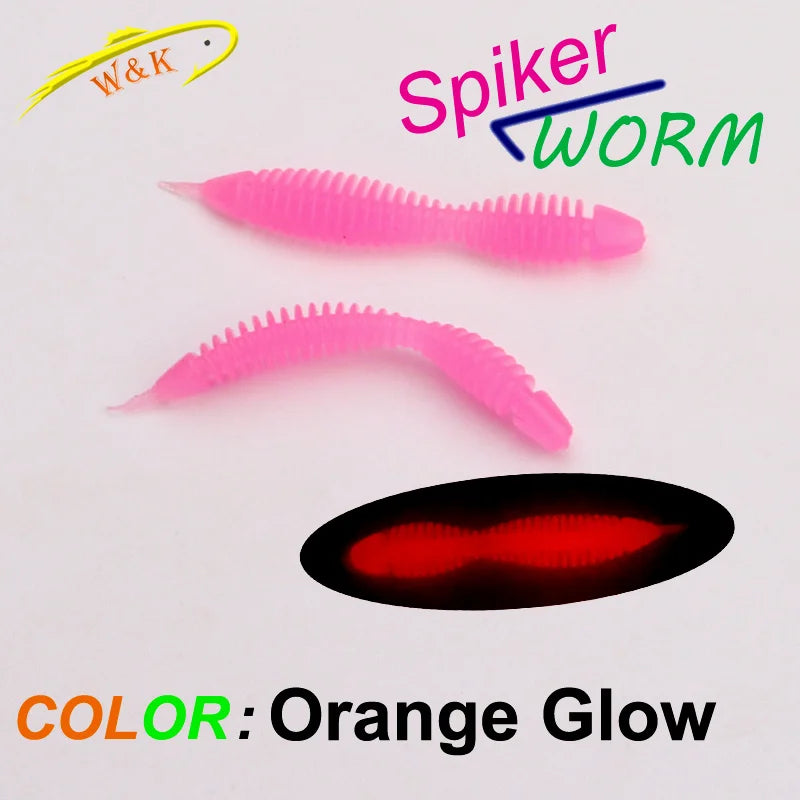 Clearance_Spiker Worm Bait at 5cm 7cm Soft Lures for Perch Bass Fishing Lure TPE TPR Floating Drop Rig Soft Bait UV Glow Worm Ba