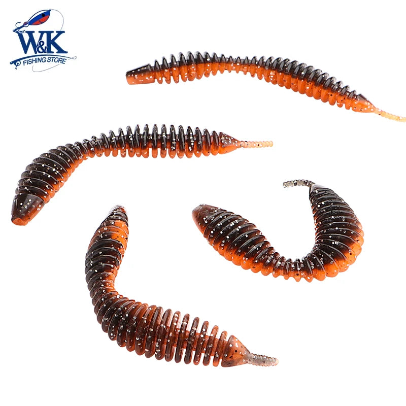 Clearance_Spiker Worm Bait at 5cm 7cm Soft Lures for Perch Bass Fishing Lure TPE TPR Floating Drop Rig Soft Bait UV Glow Worm Ba