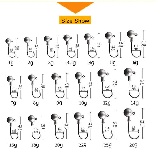 1g 2g 3g 4g 5g 10g 20g 22g 25g 28g crank Jig head hook fishing hook head Jig lure hard bait soft worm jig hook for fishing