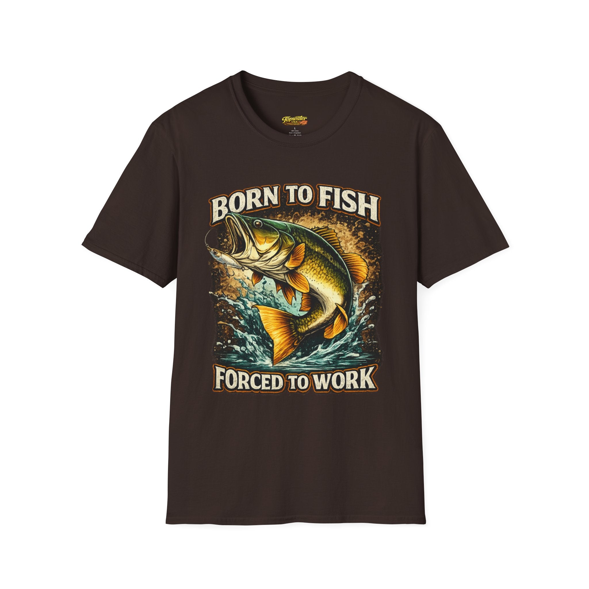 Born to Fish T-Shirt – "Born to Fish, Forced to Work" Fishing Graphic Tee