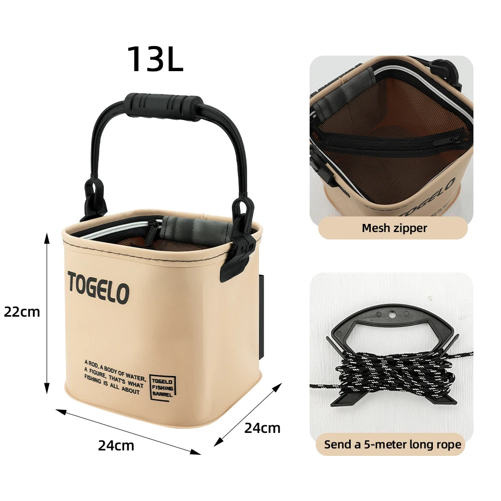 8L/13L Bucket All for Fishing Stuff Fishing Supplies New Accessorie Tackle Articles Accessory Suitcase Good Sports Entertainment