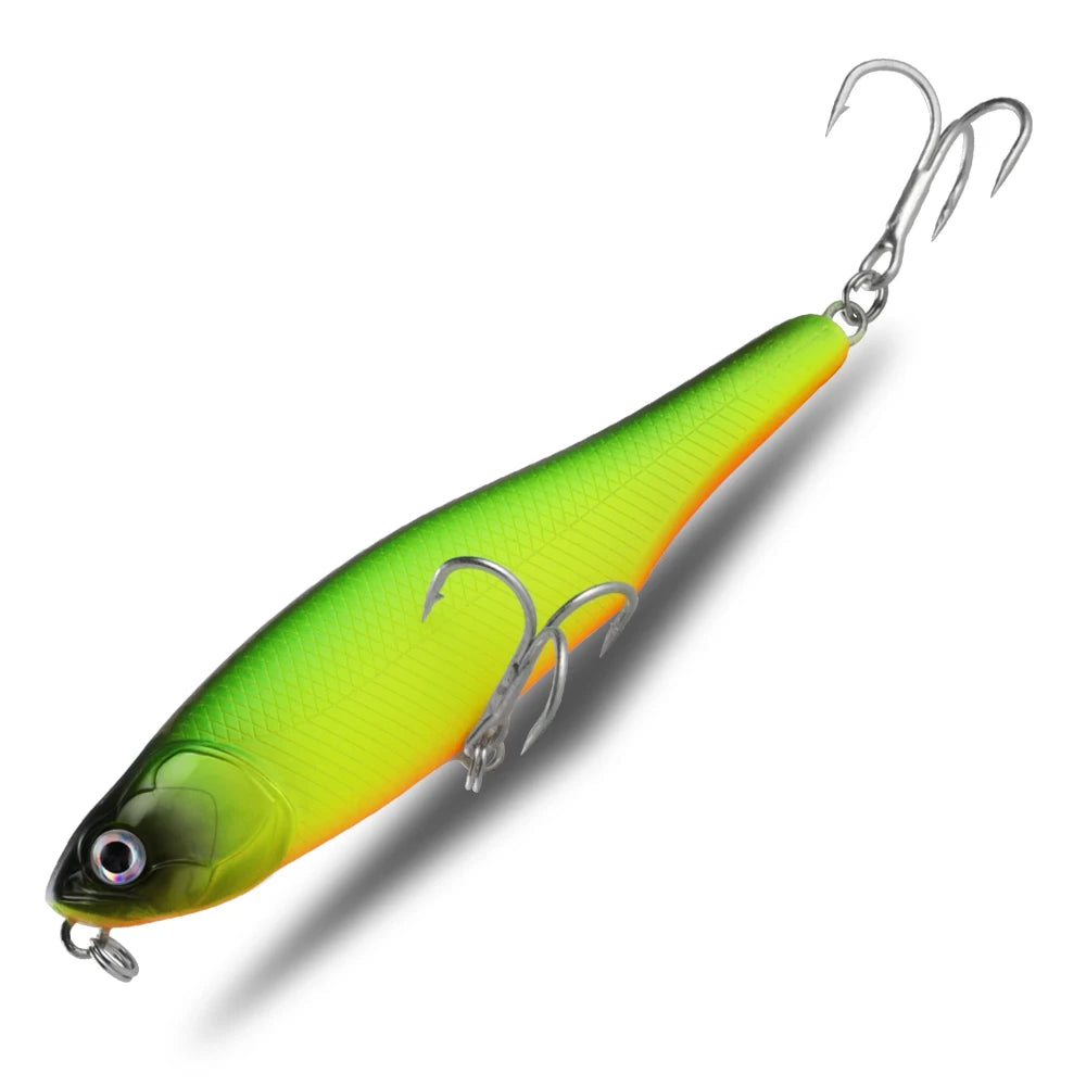 BEARKING 87mm 100mm Topwater Pencil Surface Fishing Lure Walk The Dog Artificial Saltwater Hard Bait Bass Plastic Walker
