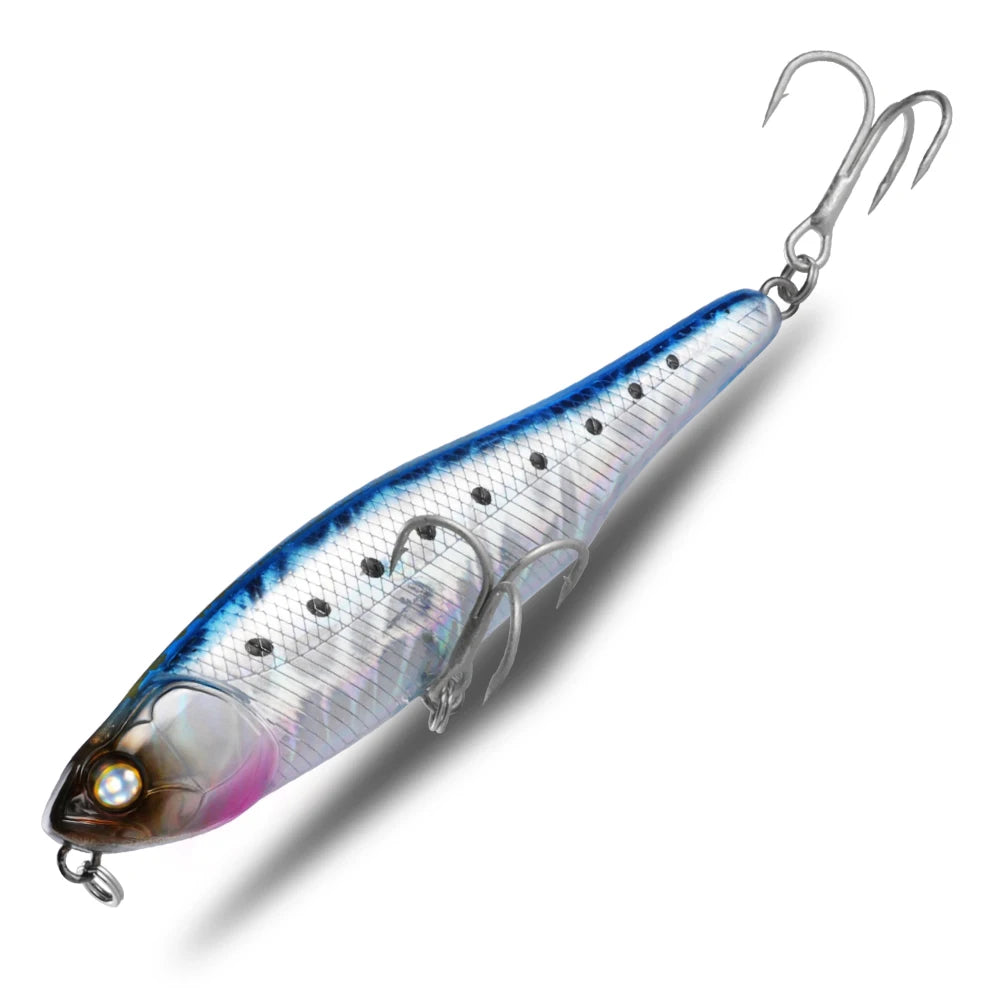 BEARKING 87mm 100mm Topwater Pencil Surface Fishing Lure Walk The Dog Artificial Saltwater Hard Bait Bass Plastic Walker