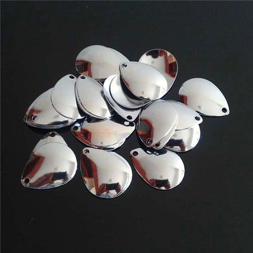 20pcs/lot Fishing Spinner Rings Blades Smooth Nickel Spoons Plaice Tackle Craft DIY Bait Fishing Tool Lure Accessories