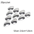20pcs/lot Fishing Spinner Rings Blades Smooth Nickel Spoons Plaice Tackle Craft DIY Bait Fishing Tool Lure Accessories