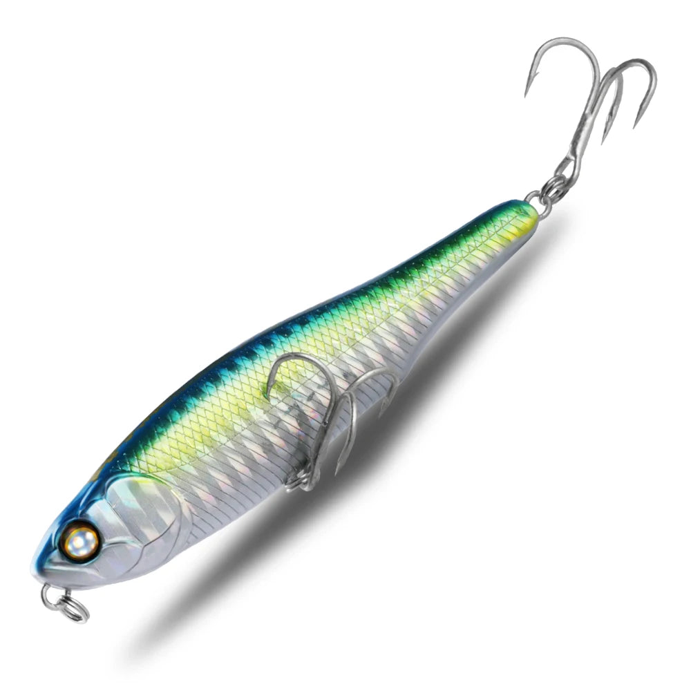 BEARKING 87mm 100mm Topwater Pencil Surface Fishing Lure Walk The Dog Artificial Saltwater Hard Bait Bass Plastic Walker