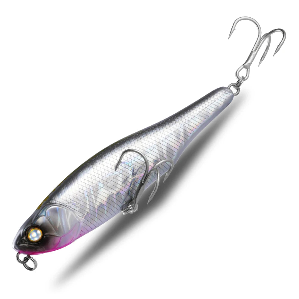 BEARKING 87mm 100mm Topwater Pencil Surface Fishing Lure Walk The Dog Artificial Saltwater Hard Bait Bass Plastic Walker