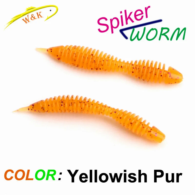 Clearance_Spiker Worm Bait at 5cm 7cm Soft Lures for Perch Bass Fishing Lure TPE TPR Floating Drop Rig Soft Bait UV Glow Worm Ba