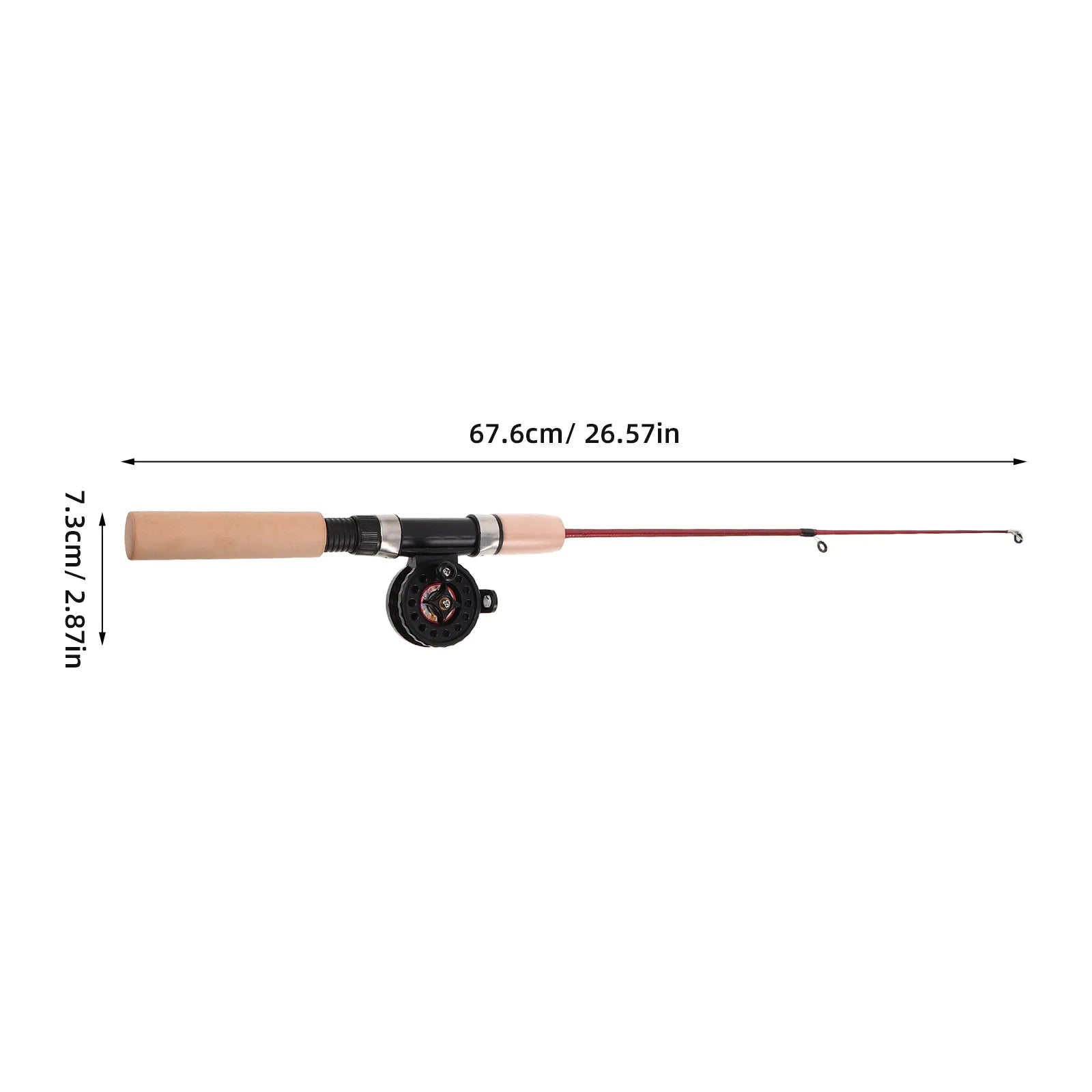 Fishing Rod for Saltwater Extendable Ice Tackle Backpacking Pole Reel and Combo Collapsible Gear Freshwater