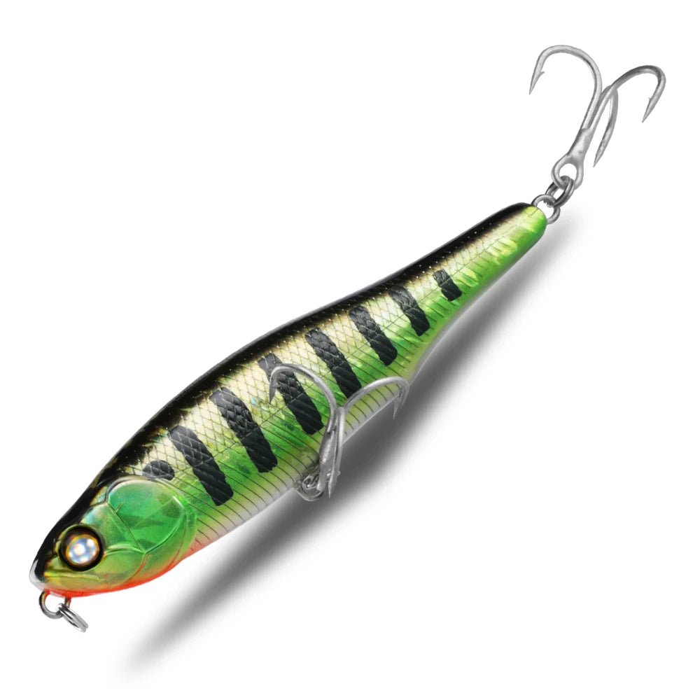BEARKING 87mm 100mm Topwater Pencil Surface Fishing Lure Walk The Dog Artificial Saltwater Hard Bait Bass Plastic Walker
