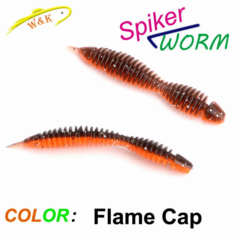 Clearance_Spiker Worm Bait at 5cm 7cm Soft Lures for Perch Bass Fishing Lure TPE TPR Floating Drop Rig Soft Bait UV Glow Worm Ba