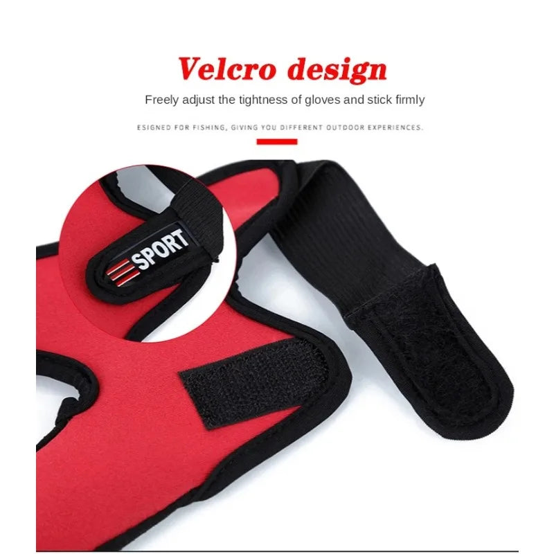 Fishing Gloves 2 Fingers Protector Breathable Anti-Slip Anti-Cut Fishing Gloves Carp Outdoor Fishing Tackle Accessories Supplies